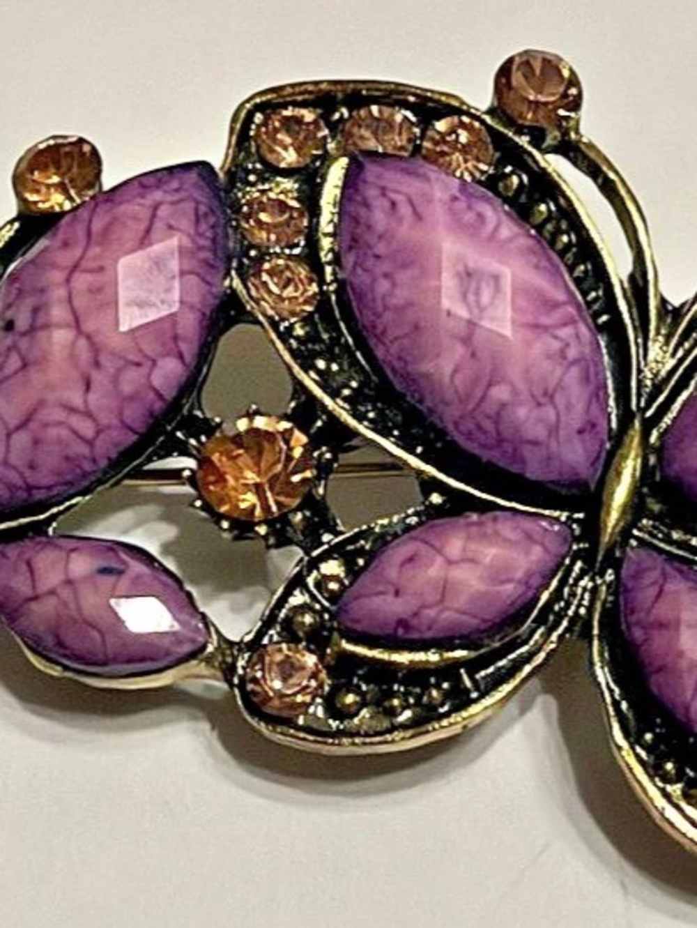 Purple Butterfly Brooch